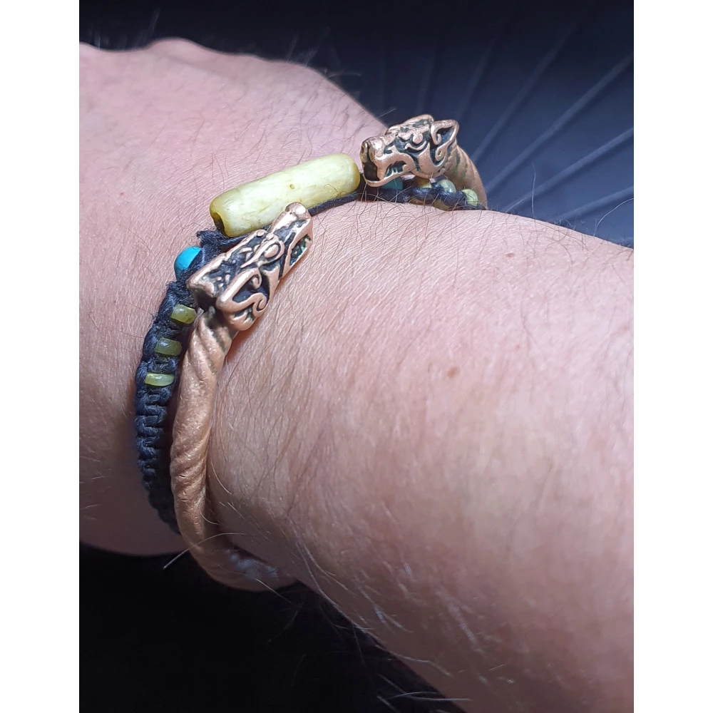 Furious Dog Bronze Bracelet