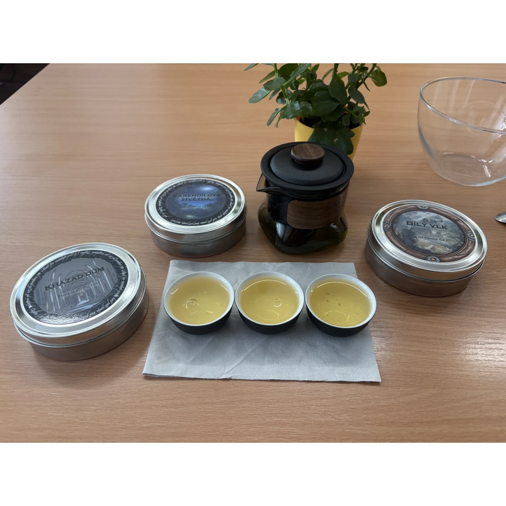 Cestovní čajová souprava - sklo a porcelán