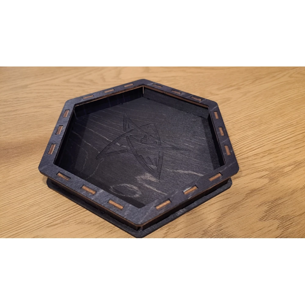 Dice Tray aus Holz - Cthulhu
