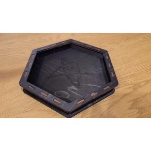Dice Tray aus Holz - Cthulhu
