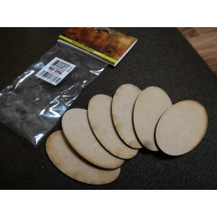 Dřevotřískové podstavce MDF Bases - Oval 75 x 42 mm (6 ks)
