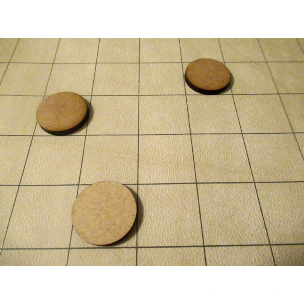 Dřevotřískové podstavce MDF Bases - Round 25mm (20 ks)