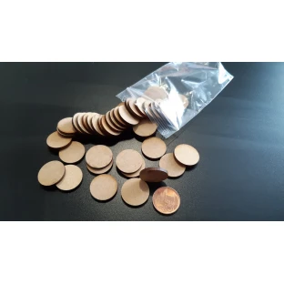 Dřevotřískové podstavce MDF Bases - Round 25mm (20 ks)