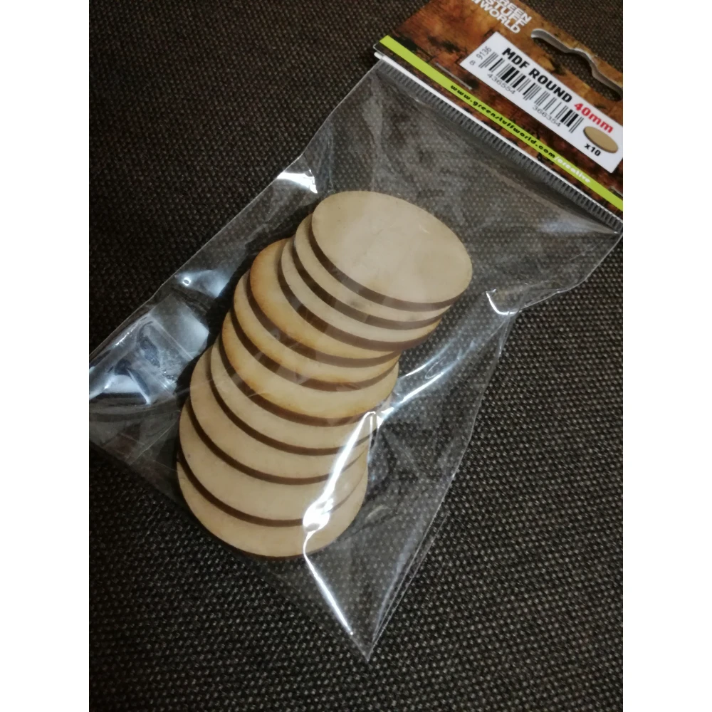 Dřevotřískové podstavce MDF Bases - Round 40mm (10 ks)