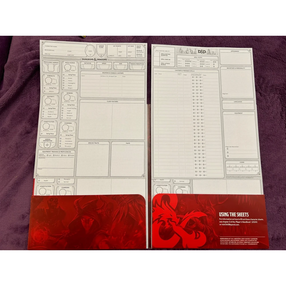 Dungeons & Dragons - Character Sheets 2024