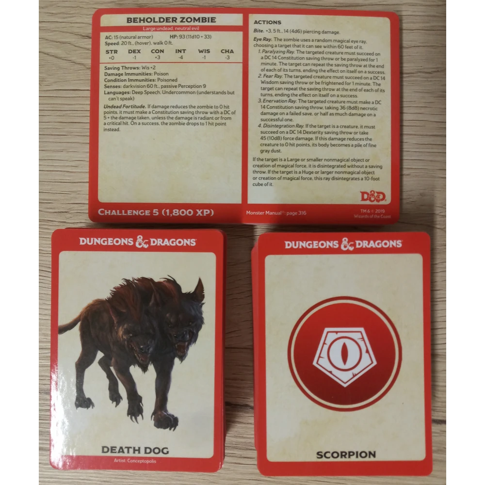 Dungeons & Dragons: Monster Card - NPCs & Creatures (182 karet)