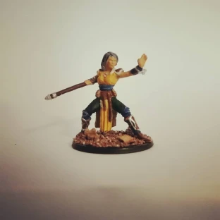 Dungeons & Dragons: Nolzur's Miniatures - Female Half-Elf Monk