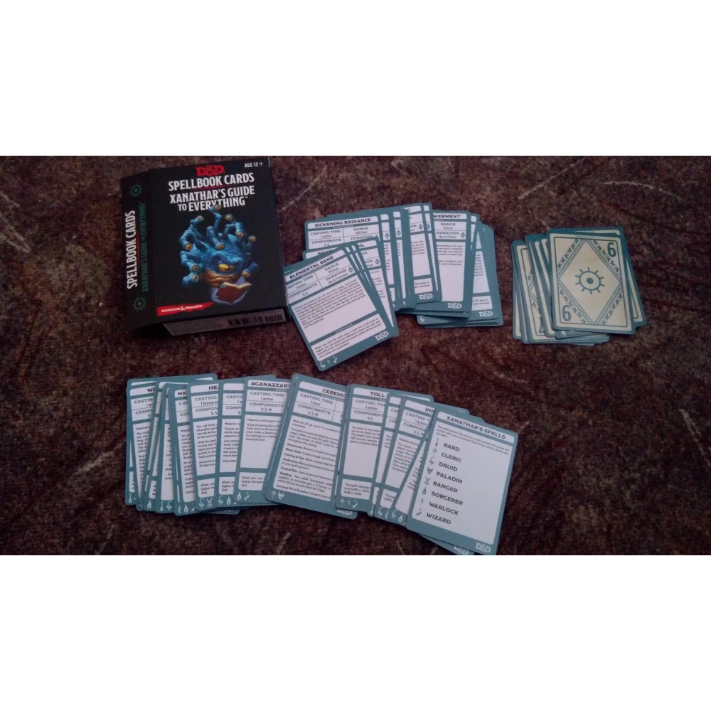 Dungeons & Dragons RPG - Xanathar's Guide to Everything Spellbook Cards