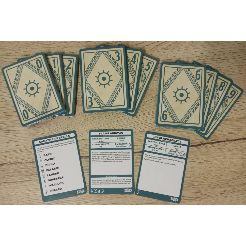 Dungeons & Dragons RPG - Xanathar's Guide to Everything Spellbook Cards