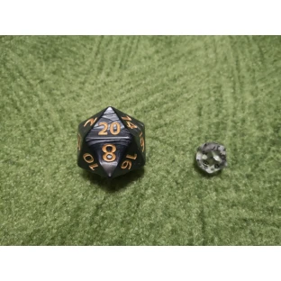 D20 Dice - Black Pearl (4 cm)