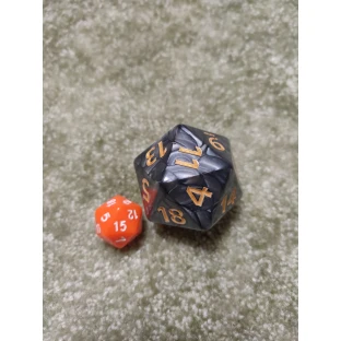 D20 Dice - Black Pearl (4 cm)