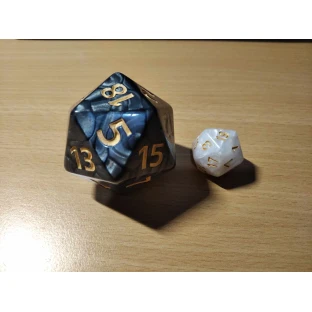 D20 Dice - Black Pearl (4 cm)