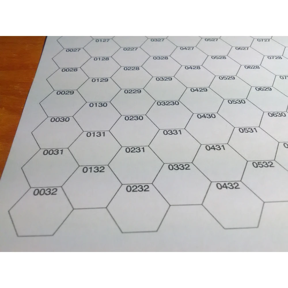 Hex paper for wilderness travel