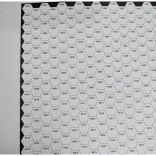 Hex paper with numbered hexes
