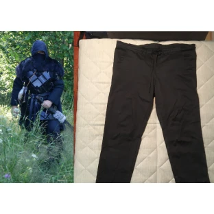 Baumwollhose gerade – schwarz