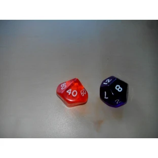 Translucent d10 die