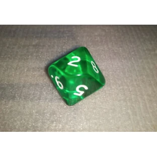 Translucent d10 die