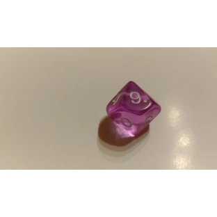 Translucent d10 die