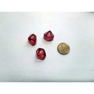 Translucent d10 die