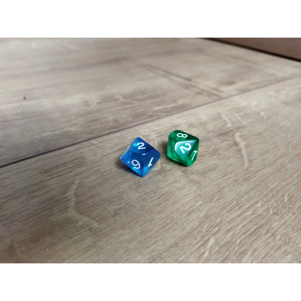 Translucent d10 die