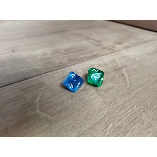 Translucent d10 die