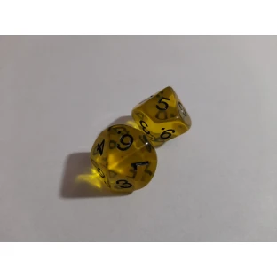 Translucent d10 die