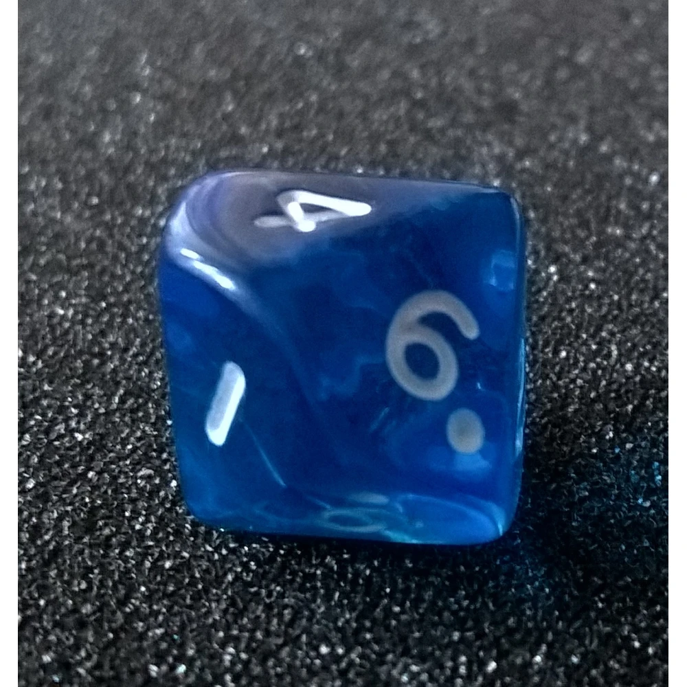 Translucent d10 die
