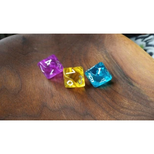 Translucent d10 die