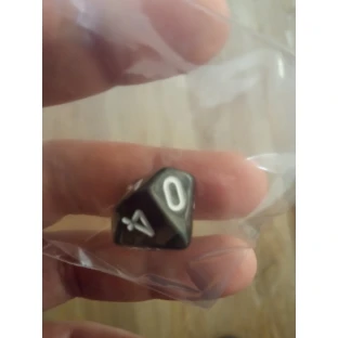 Translucent d10 die