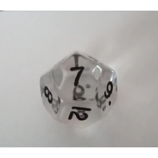 W20-Würfel transparent