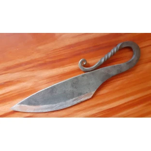Hand-forged knife with sheath - Early Middle Ages