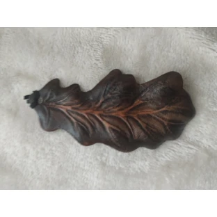 Leather Oak Leaf Pendant