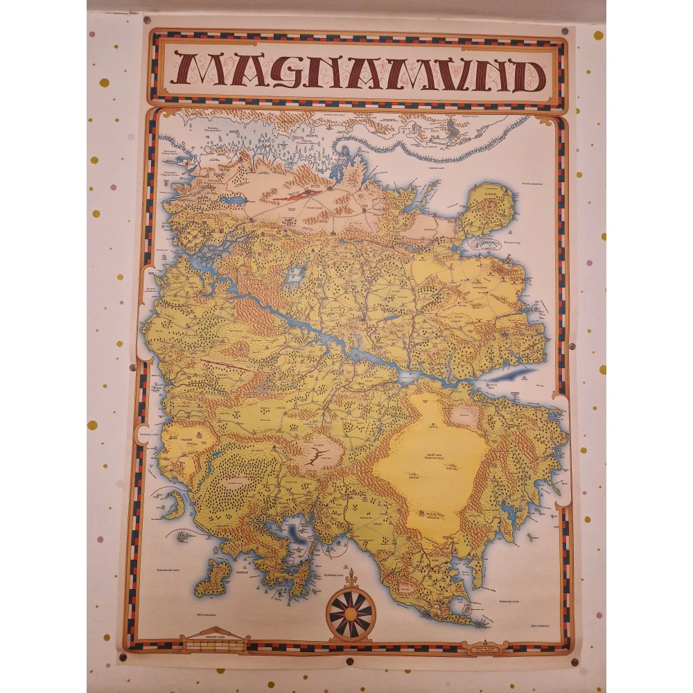 Magnamund-Karte auf Leinwand