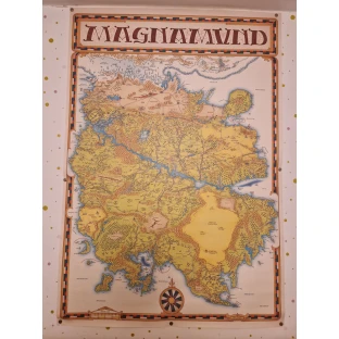 Magnamund-Karte auf Leinwand