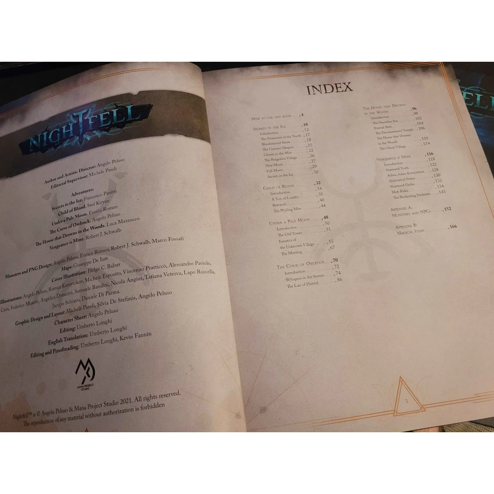 Nightfell - Adventures Book