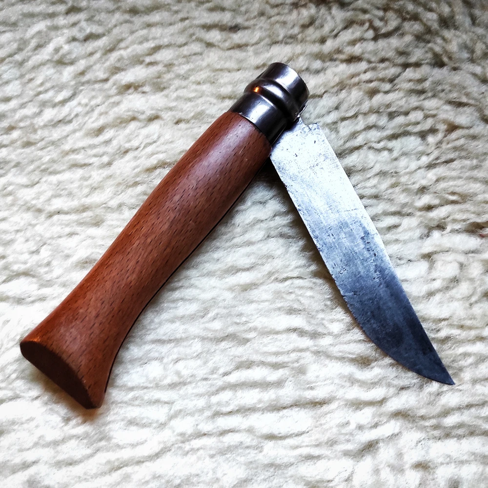 Opinel VRI INOX No. 08 Knife, Walnut