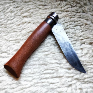 Opinel VRI INOX No. 08 Knife, Walnut