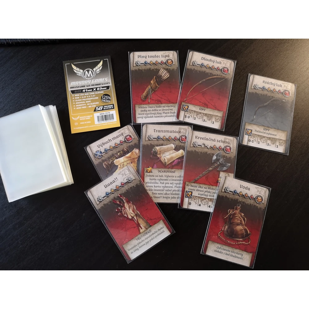 Card Sleeves 41 x 63 mm (Mayday Premium)