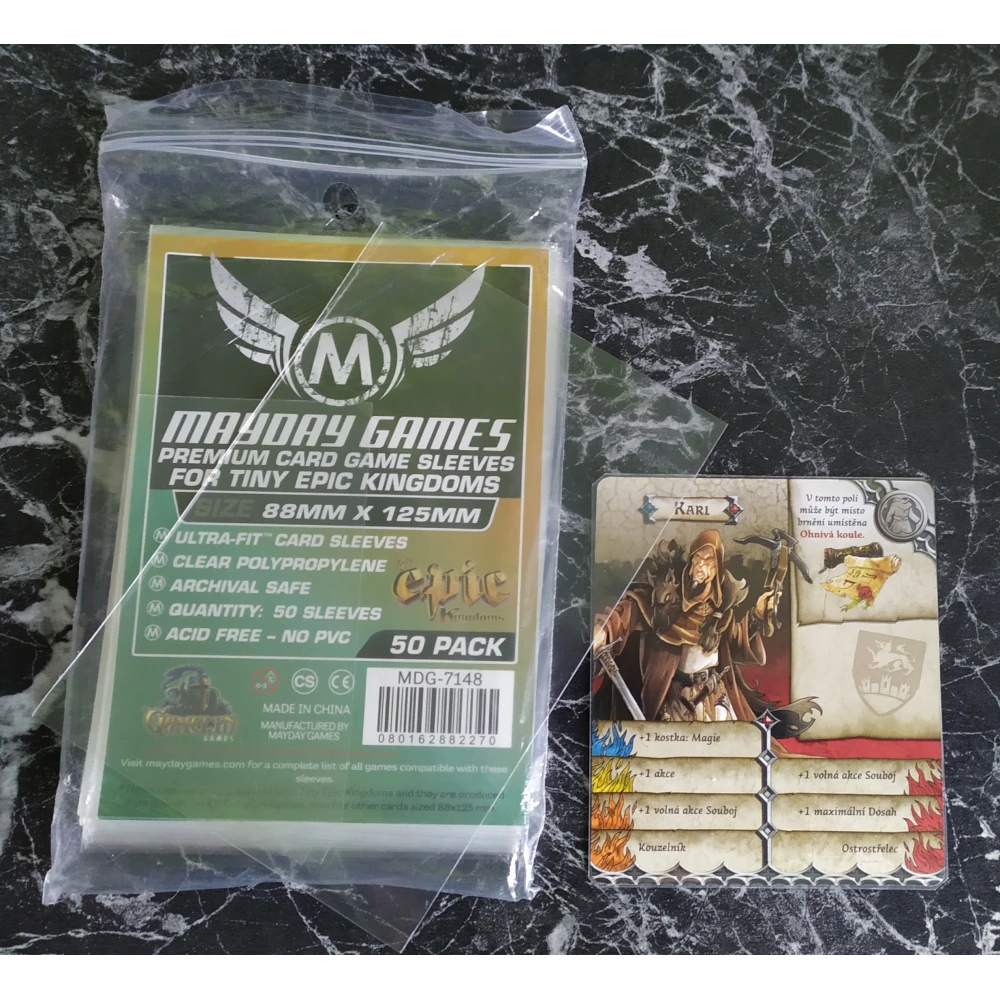 Obaly na karty 88 x 125 pre Tiny Epic Kingdoms (Mayday Premium)