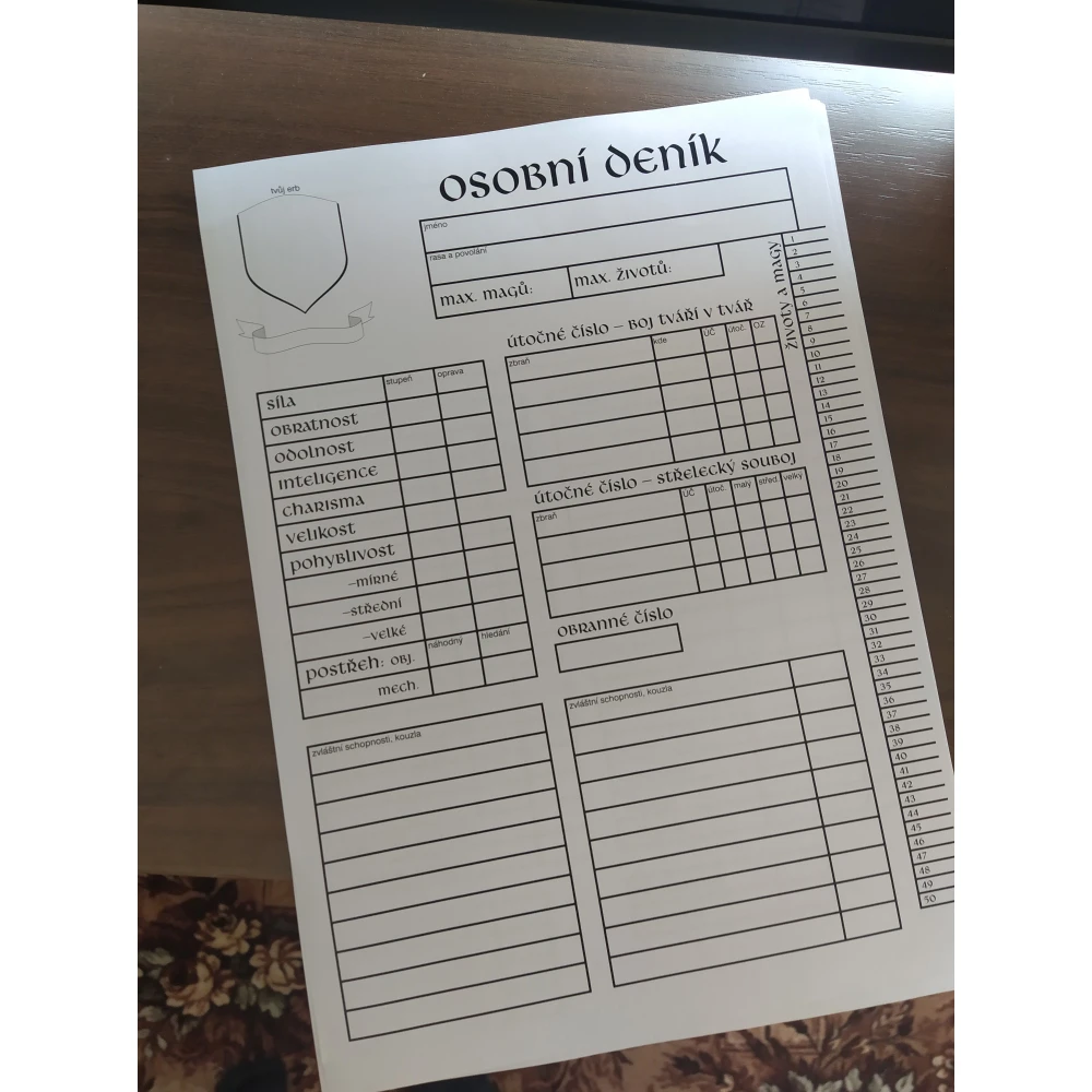 Personal Journal for Dračí Doupě