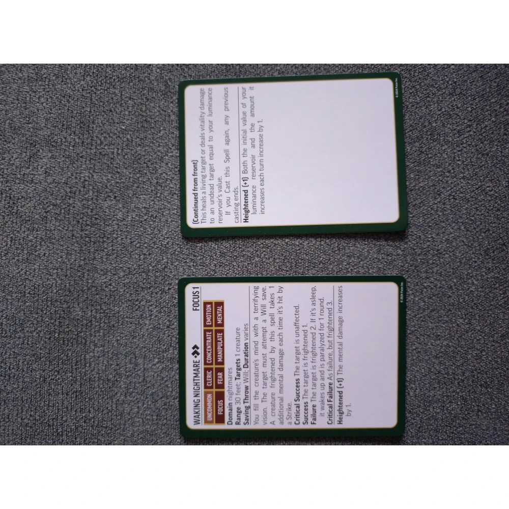 Pathfinder: Focus Spell Cards (2nd Edition Remaster)