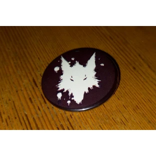 Lone Wolf Button schwarz