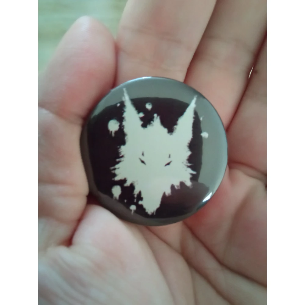 Lone Wolf Button schwarz