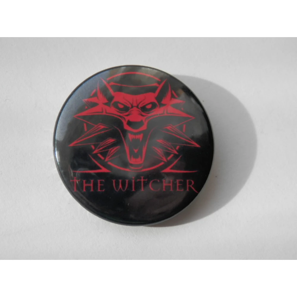 Witcher Button schwarz