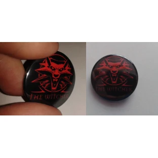 Witcher Button schwarz