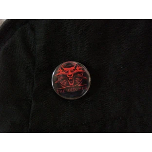 Witcher Button schwarz
