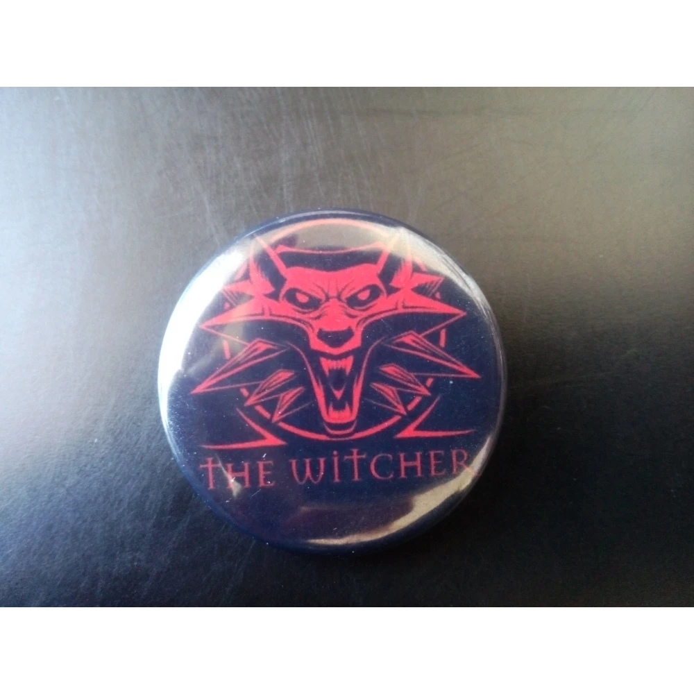 Witcher Button schwarz