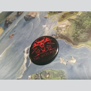 Witcher Button schwarz