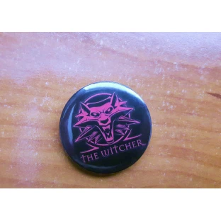 Witcher Button schwarz