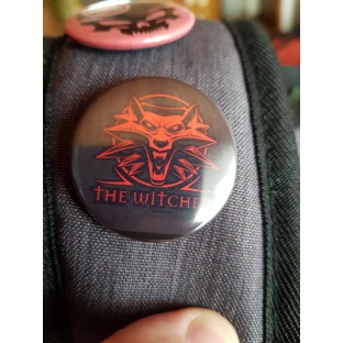 Witcher Button schwarz